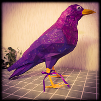 PaperKhan конструктор із картону 3D ворона лійка Пташка Паперкрафт Papercraft набір для творчості іграшковий