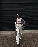 Женские стильный штаны карго ткань: плащёвка Канада Мод 351