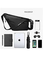 Сумка-слінг 35 x 18 x 5 см Weatro Сіра ssch-kit-0036, фото 4