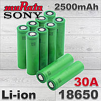 Аккумулятор 18650 Sony / Murata VTC5 2500 mAh, Li-Ion 3,7В, 30А (60A) - Высокотоковый, Япония.