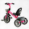 Дитячий триколісний велосипед Best Trike BS-20470 фара з музикою і світлом 2 кошики Рожевий, фото 2