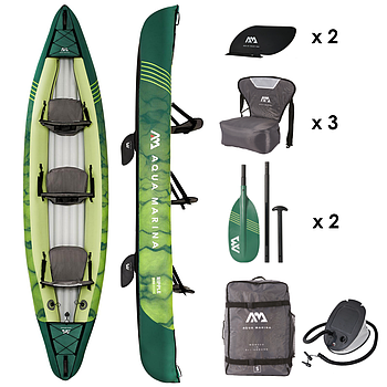 Надувний каяк Aqua Marina RIPPLE 12'2″, RL-370 (3-місний)