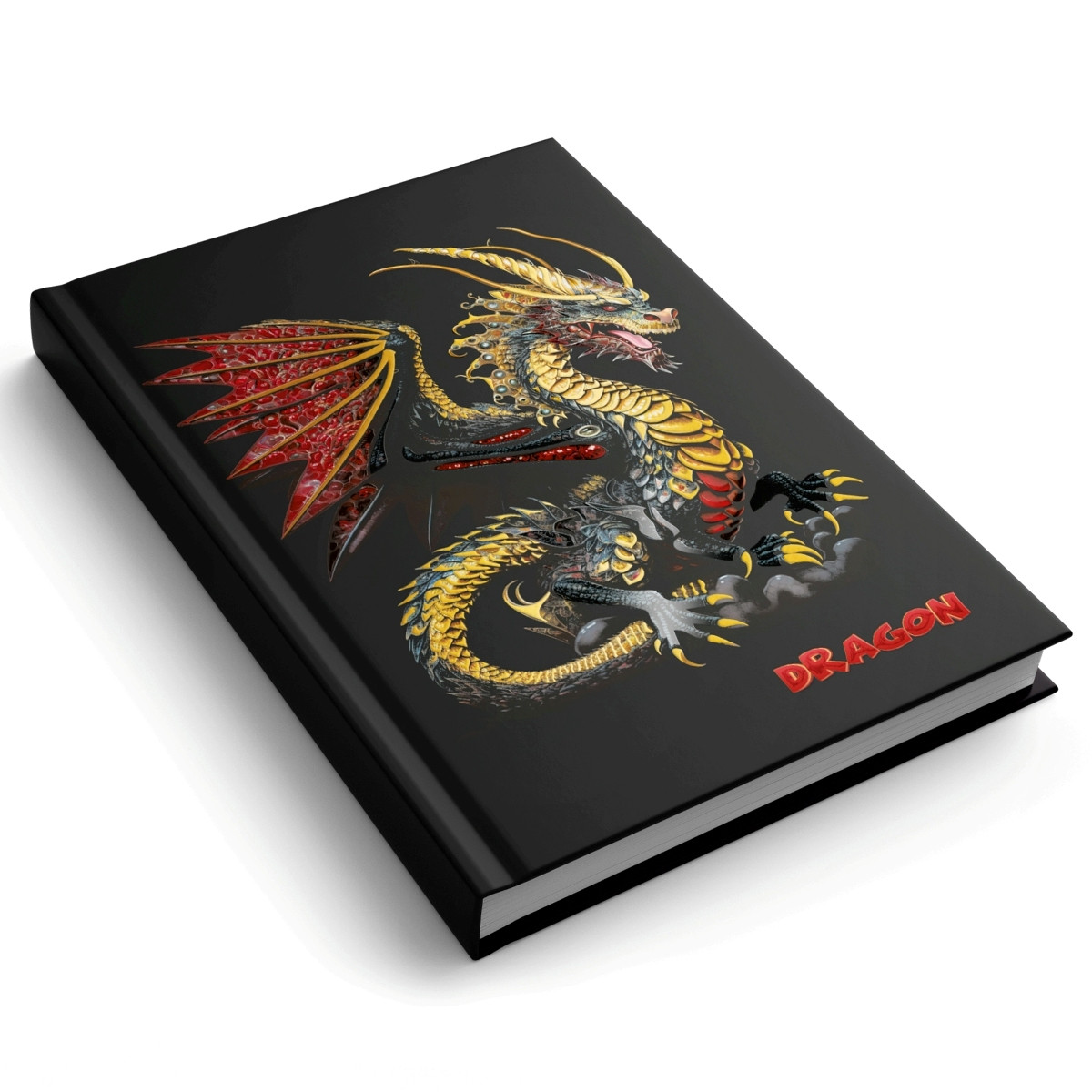 Блокнот А5 тв.обкл. PRESTIGE 192арк. "Дракон" тиснення, клітинка 1В 2765, фото 1