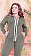Спортивний жіночий костюм прогулянковий з якісного трикотажу двонитка розміри батальні, фото 3