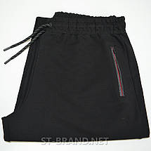 Розміри: 58,60. Зручні та практичні чоловічі спортивні штани  великих розмірів (Батал) – чорні, фото 3