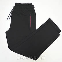 Розміри: 58,60. Зручні та практичні чоловічі спортивні штани  великих розмірів (Батал) – чорні, фото 2