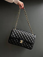 Женская сумка Chanel Classic Double Flap Bag (чёрная) сумочка на цепочке torba0130