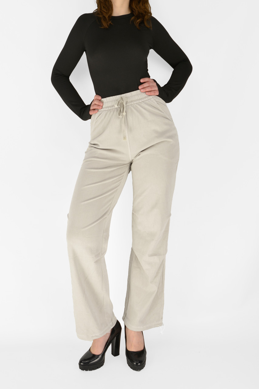 Джинси літні жіночі бавовняні Штани карго парашут літні Молочний