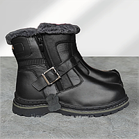 Детские зимние черные ботинки (ЭКо)шерсть прошитые 36(22,5см стелька) берём запас от 1+1,5+2см
