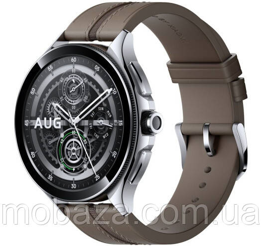 Смарт-часы Xiaomi Watch 2 Pro Silver Case with Brown Leather Strap