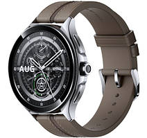 Смарт-часы Xiaomi Watch 2 Pro Silver Case with Brown Leather Strap