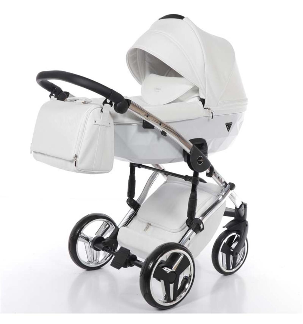Дитяча коляска 2 в 1 Tako Junama Diamond Individual 05 White срібляста рама