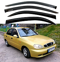 Дефлекторы окон (Ветровики) Daewoo Lanos 1997 - (скотч) AV-Tuning