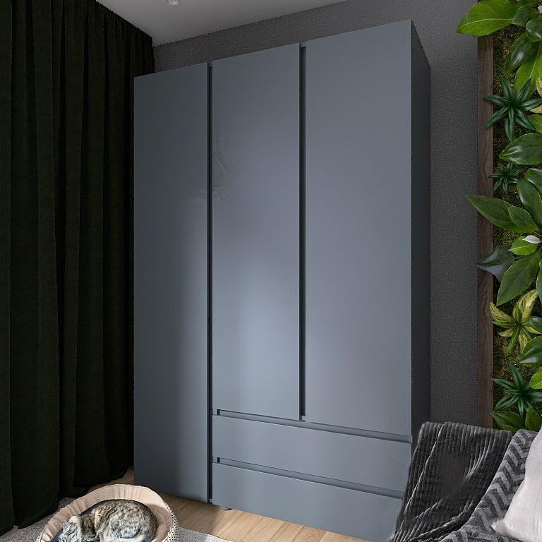 Шафа тридверна Лайт ШЛ-3, Графіт, фото 1