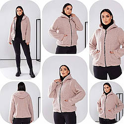 Жіноча коротка хутряна куртка баранець. Розміри 42-44, 46-48, 50-52, Україна. Колір вказуйте в замовленні