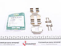 Планка суппорта (заднего) прижимная (к-кт) VW T4 90-03 (Lucas) (с датчиком износа колодок)