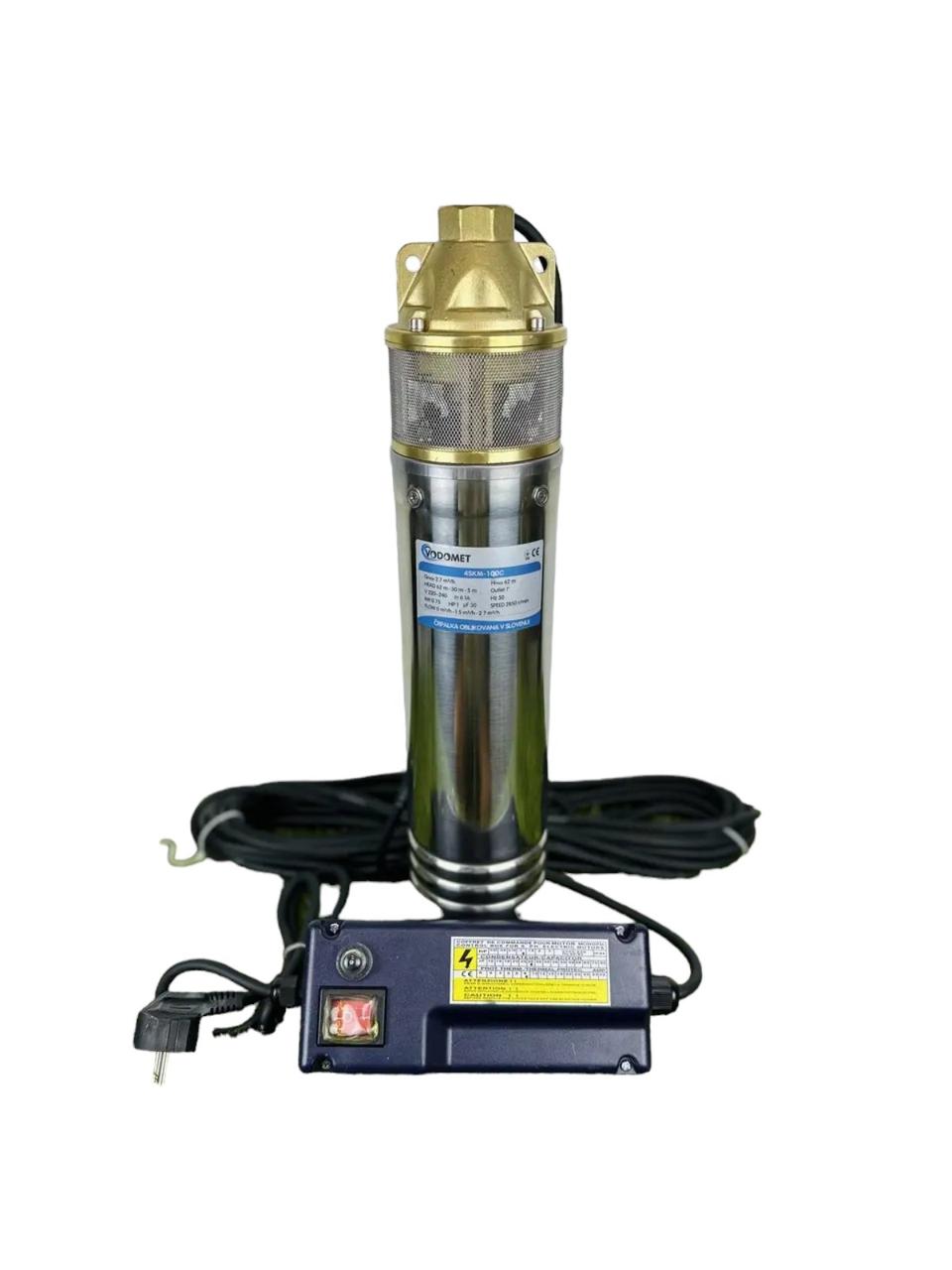 Насос глибинний вихровий 4SKM-100 C 0.75 кВт VODOMET з пультом