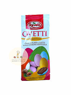 Шоколадні яйця Rovelli Ovetti Confetatti, у різнобарвній глазурі 130 г.