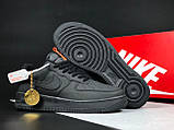 Чоловічі кросівки Nike Air Force 1 Limited стильні повсякденні чорні, фото 6