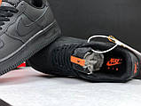 Чоловічі кросівки Nike Air Force 1 Limited стильні повсякденні чорні, фото 7