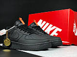 Чоловічі кросівки Nike Air Force 1 Limited стильні повсякденні чорні, фото 3
