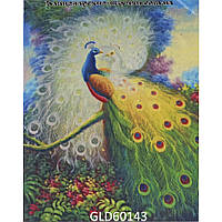 Картина для раскраски по номерам Алмазная 30*40 GLD60143 (Павлин, холст без рамки)