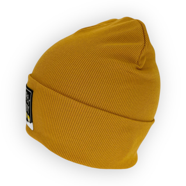 Одинарная трикотажная шапка с отворотом для мальчика