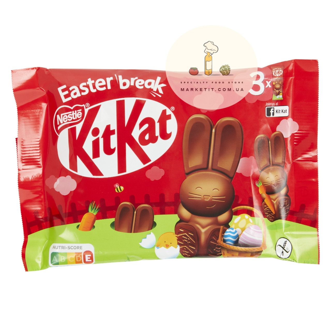 Шоколадні зайці Kitkat Easter Break, великодні фігурки 87 г.