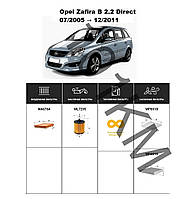 Комплект фільтрів Opel Zafira B 2.2 Direct (2005-2011) WIX