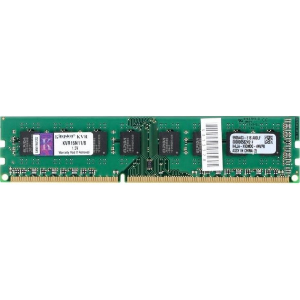 Kingston Пам'ять ПК DDR3 8GB 1600 1.5V Baumar - Всегда Вовремя - фото 1 - id-p2111065105