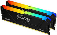Kingston Пам'ять ПК DDR4 16GB KIT (8GBx2) 3200 FURY Beast RGB Baumar - Всегда Вовремя