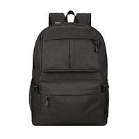 Рюкзак для ноутбука 15.6, матеріал нейлон, вихід під USB-кабель, чорний