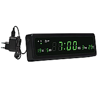 Настенные электронные часы LED Digital Clock Yixing CX 808 Green