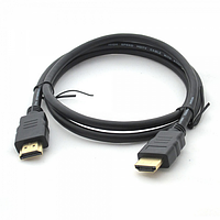 Кабель видео HDMI/HDMI HIGH SPEED 0.5m, v1.4, OD-7.5mm, круглый Black