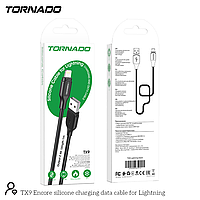 USB-L TORNADO TX9 (2.4A/1m) Lighting, iphone black