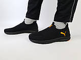 Чоловічі чорні мокасини з помаранчевим Puma Black Orange. Жіночі мокасини Пума. Кросівки унісекс літні, фото 9