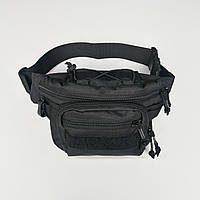 Тактическая сумка, поясная сумка Черная, Тактическая сумка через плечо, сумка для военных TRICON