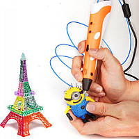 Ручка 3D PEN c LCD дисплеем 2 ART-3968/ 12v для рисования и творчества для детей с пластиком PLA 10м