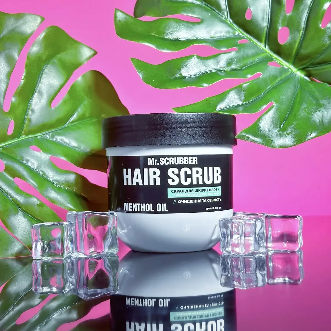 Скраб для шкіри голови та волосся з ментоловим маслом та кератином Mr.Scrubber Hair Scrub Menthol Oil 250 г