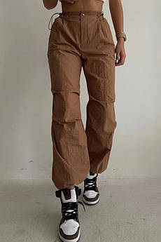Спортивні штани жіночі коричневого кольору 173334M