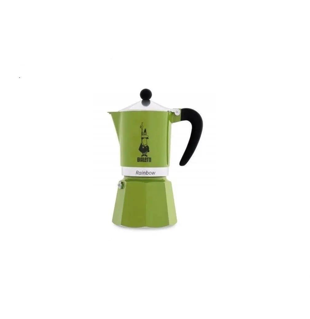 Гейзерная кофеварка Bialetti Rainbow Green на 6 порций - фото 1 - id-p1616374425
