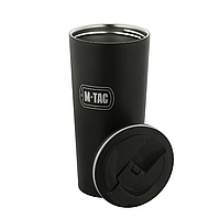 Термокружка з кришкою M-Tac 450 мл Чорний, Термокухоль з клапаном з нержавіючої сталі JUMB