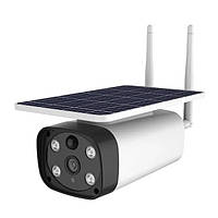 IP камера видеонаблюдения UKC Y8PSL Wi-Fi 2MP уличная с солнечной панелью White ZR, код: 8194040