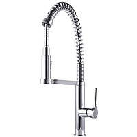 Смеситель для кухни TOPAZ SARDINIA TS-08401-H71 гибкий излив на пружине с душевой насадкой Baumar - Знак Качества