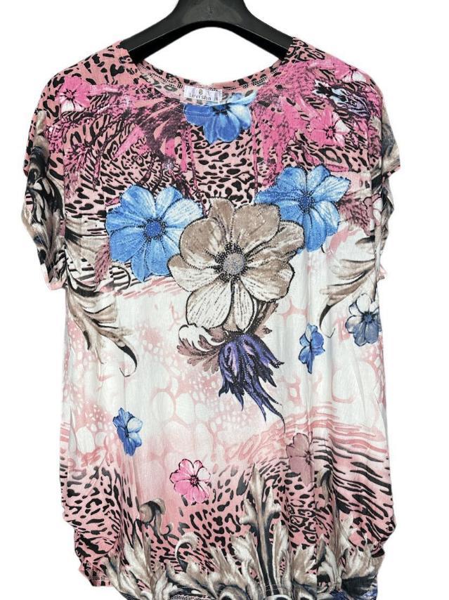 Жіноча футболка зі стразами, розмір 2XL, 3XL (52-58). Фабричний Китай