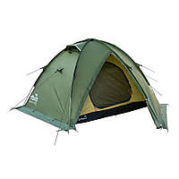 Палатка четырехместная Tramp ROCK 4 V2 Зеленая с внешними дугами 400х220x140 см ZR, код: 6741324