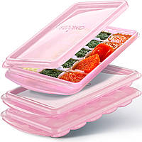 Порционный контейнер для заморозки 15 ячеек по 15 мл набор 3 шт Розовый H[, код: 6828630