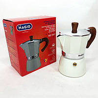 Гейзерная кофеварка Magio MG-1007, гейзерная кофеварка из нержавейки, кофеварка для дома
