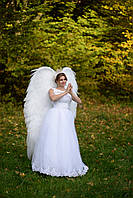 Белые большие крылья ангела, косплей для фотофестиваля, крылья лесной нимфы для беременных