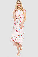 Сукня з квітковим принтом, колір рожевий, 214R055